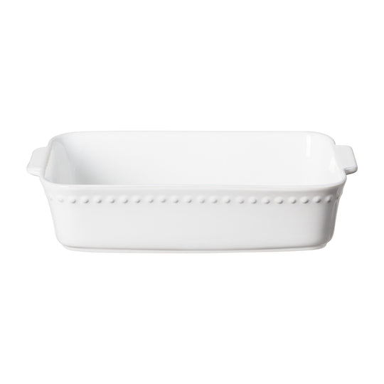 Pearl White Rectangular Baker | 33cm