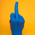 F*ck Hand Gesture Candle | Blue