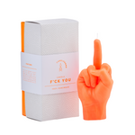 F*ck Hand Gesture Candle | Neon Orange