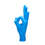 OK Hand Gesture Candle | Blue