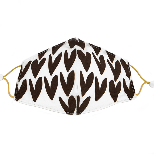 Charcoal Hearts Face Mask