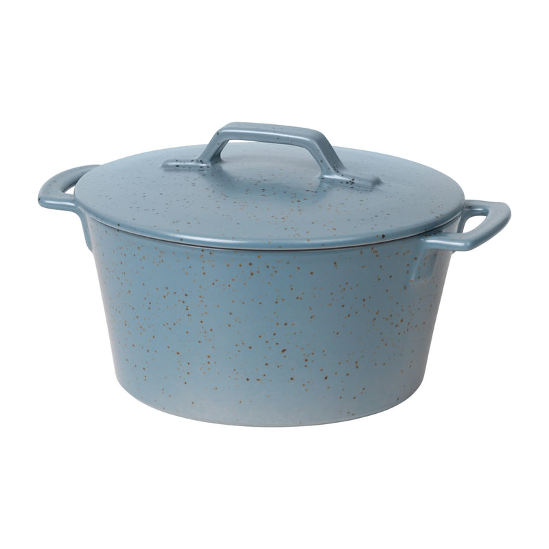 Stoneware Oven Dish with Lid | Hasle | Flintstone Blue Granite