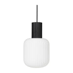 Ceiling Lamp | Lolly | Black Metal & White Opal