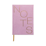 Notes Journal | Metallic Suede | Pink & Gold