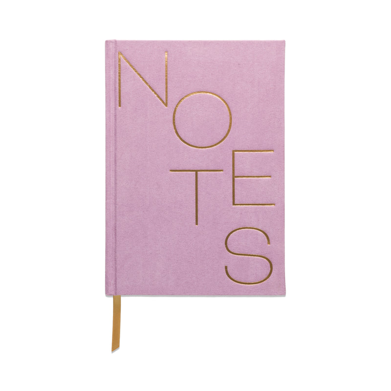 Notes Journal | Metallic Suede | Pink & Gold