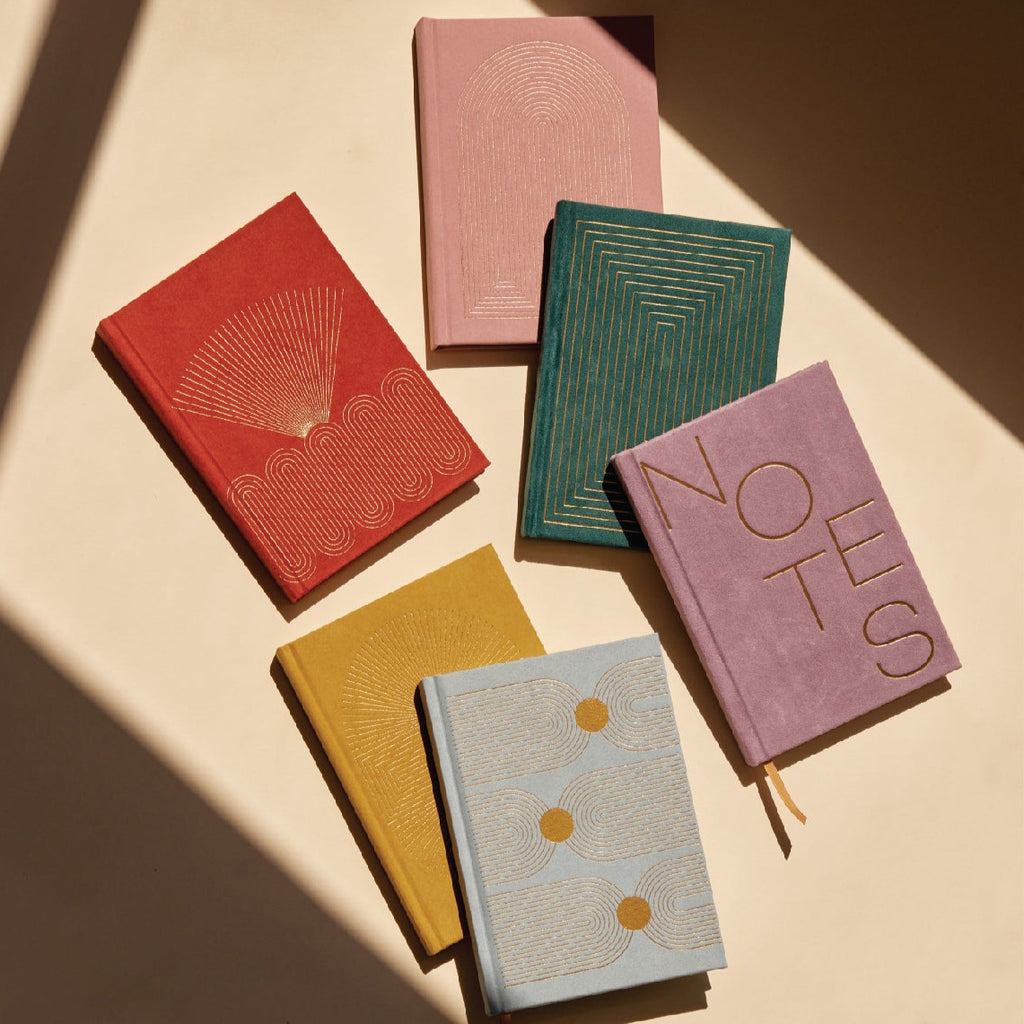 Buy Designworks Ink Pink/Gold Metallic Suede Notes Journal | About Living