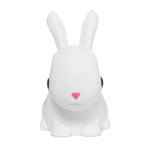 Colour Changing Night Light | White Bunny with Faux Fur Pom Tail | Medium