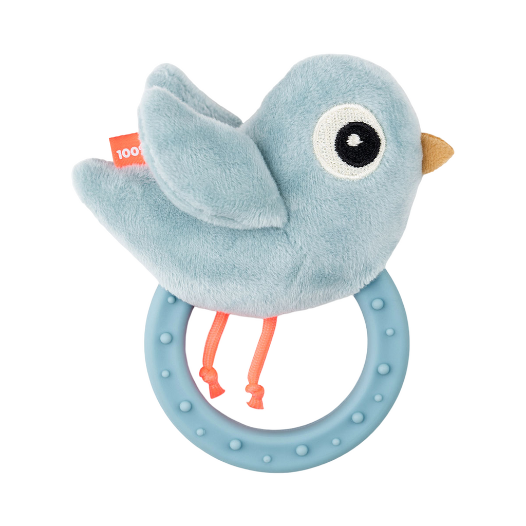 Buy Done by Deer Blue Birdee Sensory Rattle with Teether | About Living