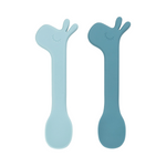 Lalee Silicone Spoon Set | Blue | Pack of 2