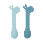 Lalee Silicone Spoon Set | Blue | Pack of 2