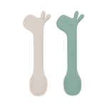 Lalee Silicone Spoon Set | Green | Pack of 2