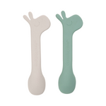 Lalee Silicone Spoon Set | Green | Pack of 2