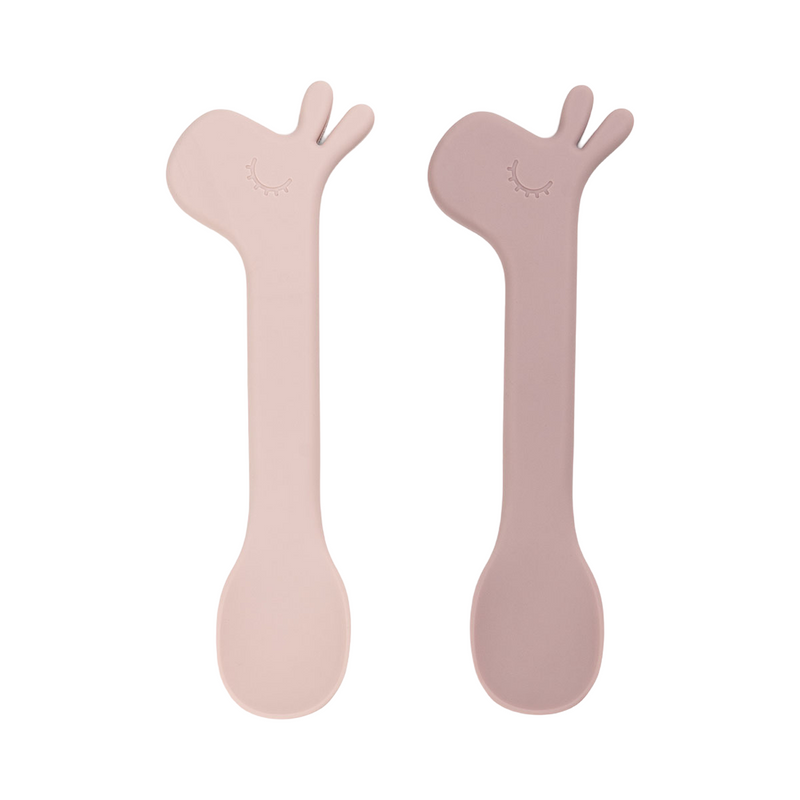 Lalee Silicone Spoon Set | Powder Pink | Pack of 2