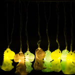 LED String Lights | Multicoloured Dinosaurs | 10 Lights
