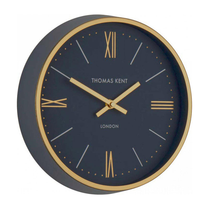 Hampton Wall Clock | Navy & Brass | 10''