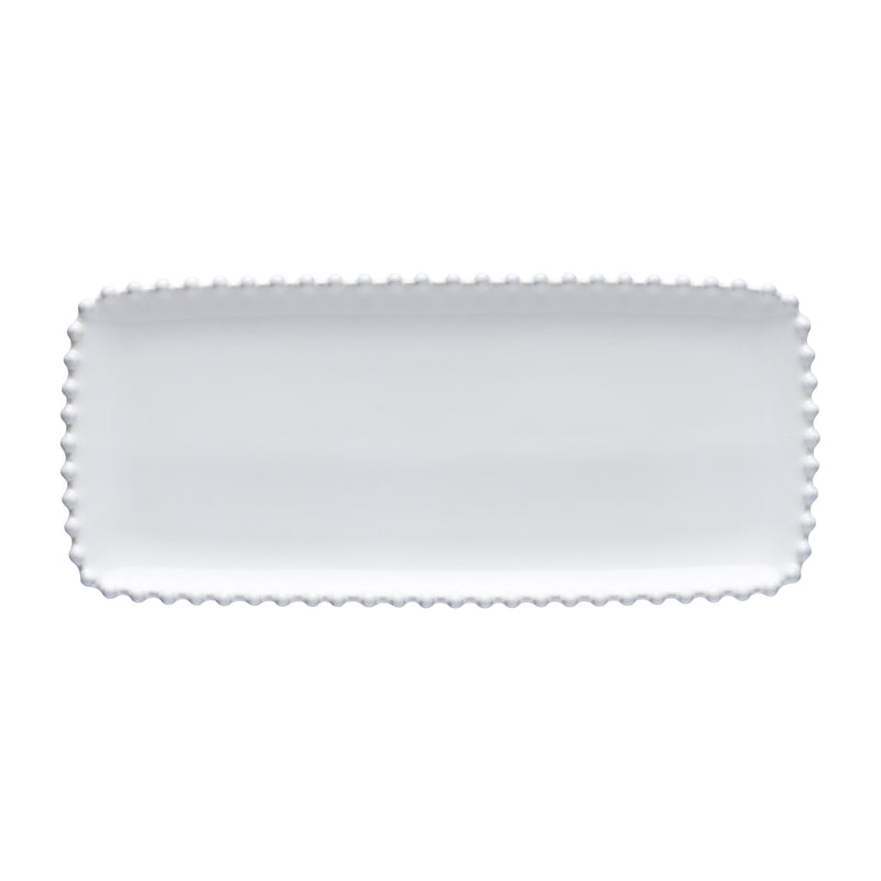Pearl White Rectangular Tray | 30cm