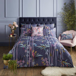 Bed Linen Set | Linear Bamboo Collection | Smokey Blue