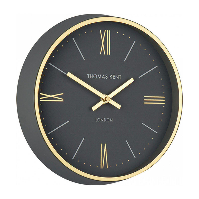 Hampton Wall Clock | Charcoal & Gold | 10''