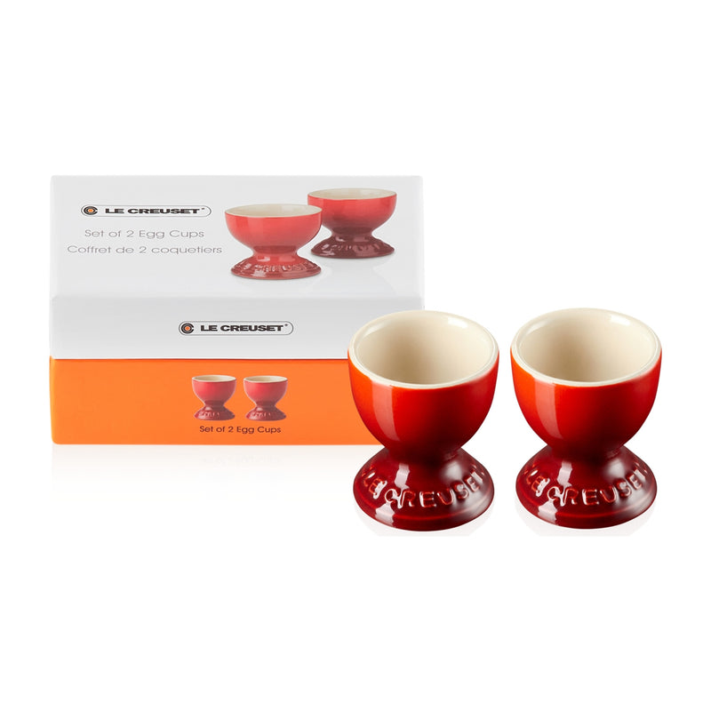 Egg Cups | Set of 2 | Stoneware | Cerise