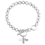 Bumble Bee T-Bar Bracelet | Silver Plated