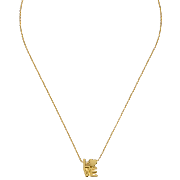 Love Pendant Necklace | Gold Plated