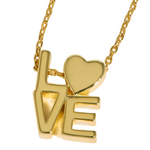 Love Pendant Necklace | Gold Plated