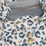 Mini Backpack | Leopard | Blue Nylon