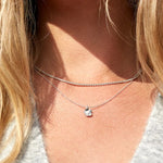 Petite Pearl Buttercup Pendant Necklace | Silver Plated