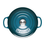 Round Cast Iron Casserole Dish | Deep Teal | 20cm