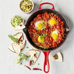 Cast Iron Skillet with Metal Handle | Cerise | 23cm