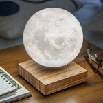 Smart Rotating Moon Lamp | Walnut