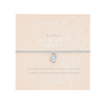 A Little 'August' Poppy Birthflower Bracelet | Silver Plated