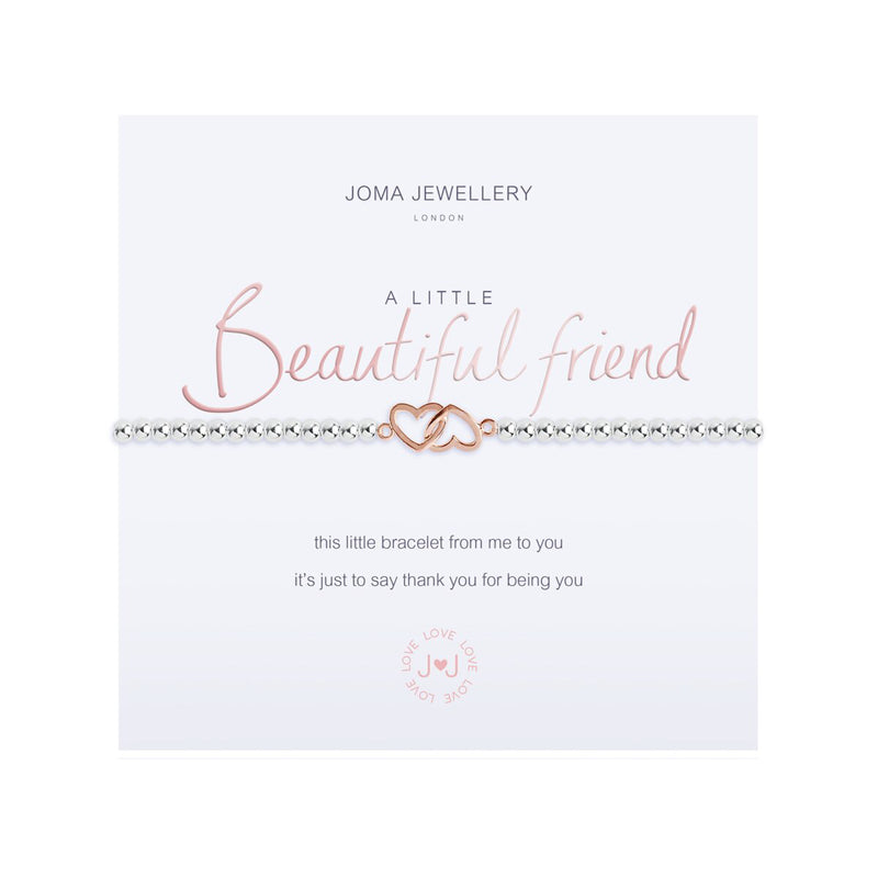 A Little 'Beautiful Friend' Bracelet | Silver & Rose Gold Plated
