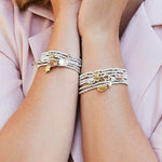 A Little 'Champagne Please' Bracelet | Silver & Gold Plated