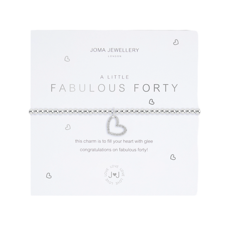 A Little 'Fabulous Forty' Bracelet | Silver Plated