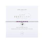 A Little February Birthstone Bracelet | Silver Plated with Amethyst