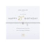 A Little 'Happy 21st Birthday' Bracelet | Silver Plated