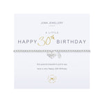 A Little 'Happy 30th Birthday' Bracelet | Silver Plated