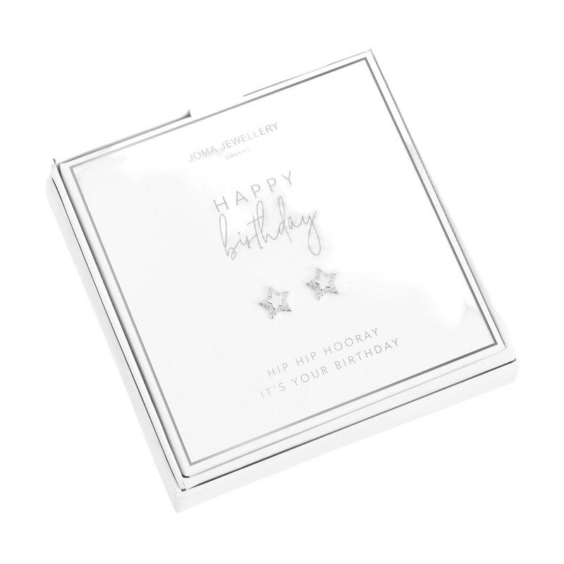 A Little 'Happy Birthday' Earrings | Silver Plated