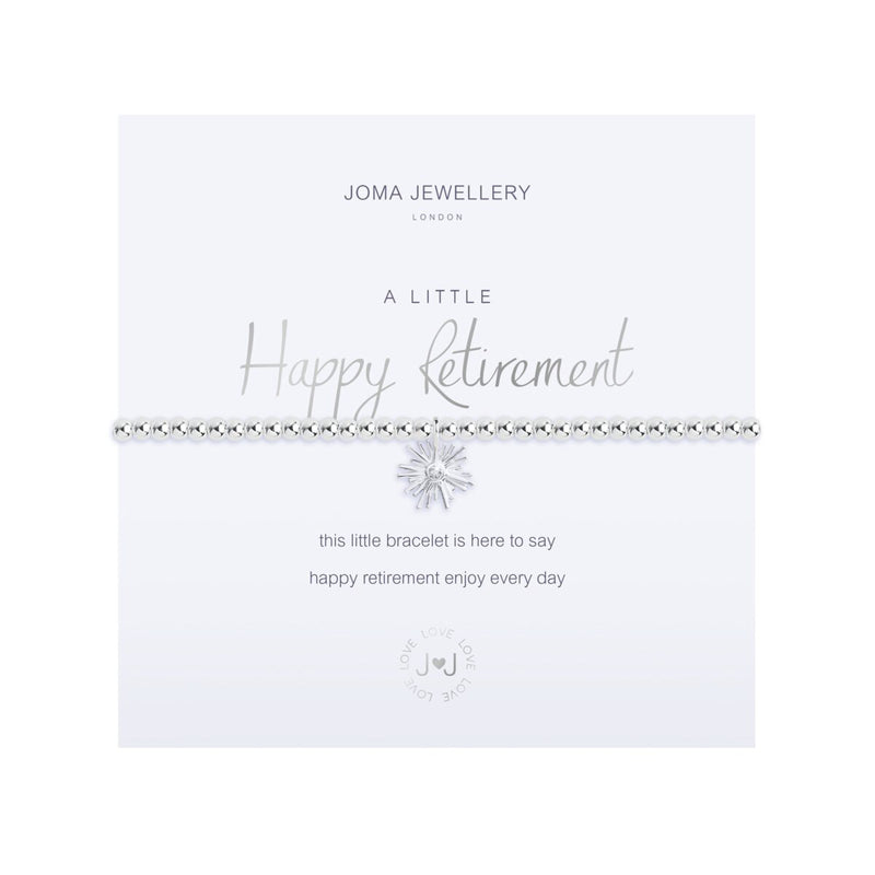 A Little 'Happy Retirement' Bracelet | Silver Plated