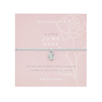 A Little 'June' Rose Birthflower Bracelet | Silver Plated