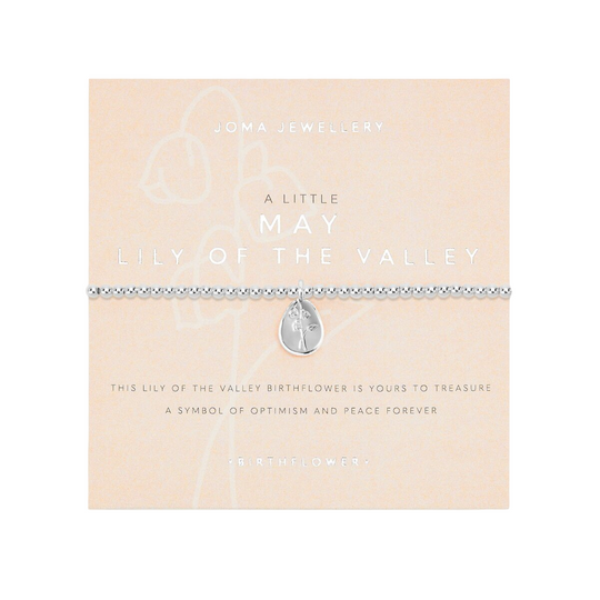 A Little 'May' Lily of the Valley Birthflower Bracelet | Silver Plated