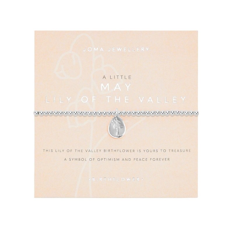 A Little 'May' Lily of the Valley Birthflower Bracelet | Silver Plated