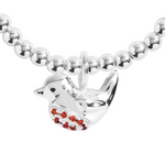A Little 'Robins Appear When Loved Ones Are Near' Bracelet | Silver Plated