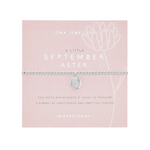 A Little 'September' Aster Birthflower Bracelet | Silver Plated