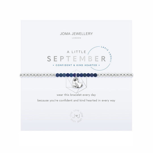 A Little September Birthstone Bracelet | Silver Plated with Lapis