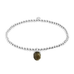 A Little 'Wisdom' Affirmation Crystal Bracelet | Silver Plated with Labradorite
