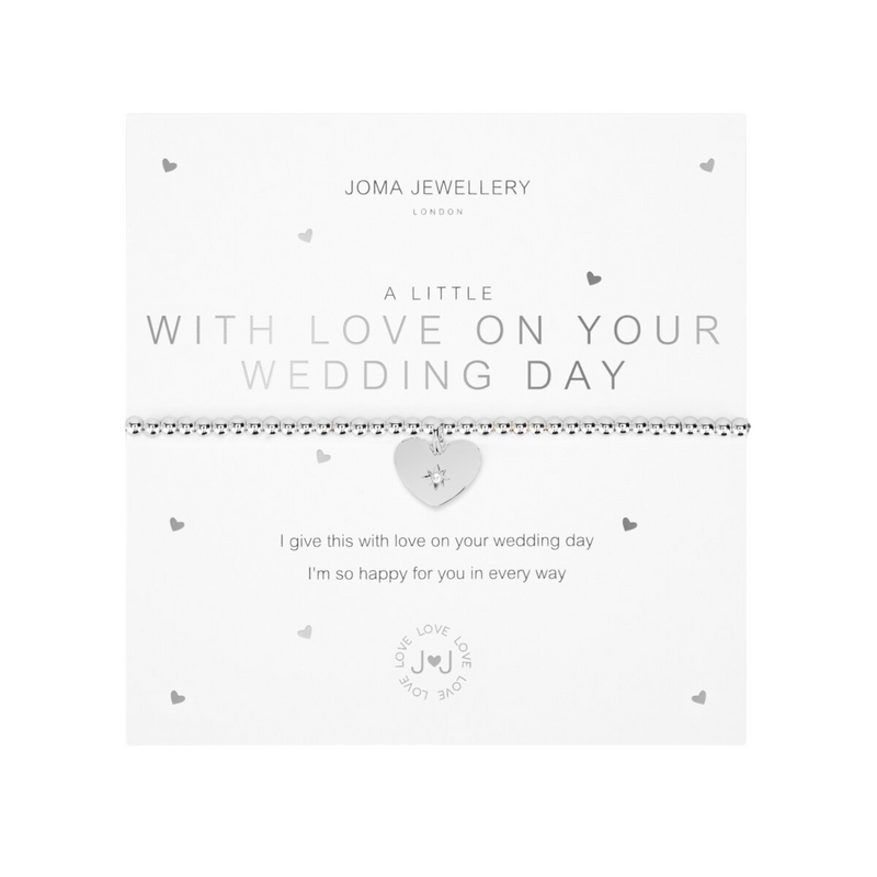 A Little 'With Love On Your Wedding Day' Bracelet | Silver Plated