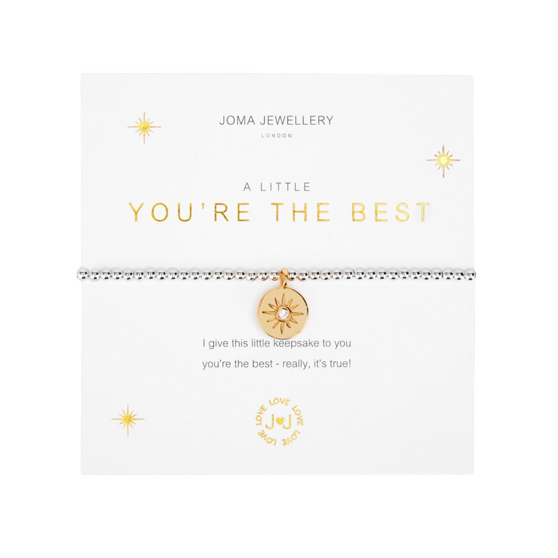 A Little 'You're The Best' Bracelet | Silver & Gold Plated