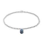 Affirmation Crystal 'Confidence' Bracelet | Silver Plated with Lapis Lazuli